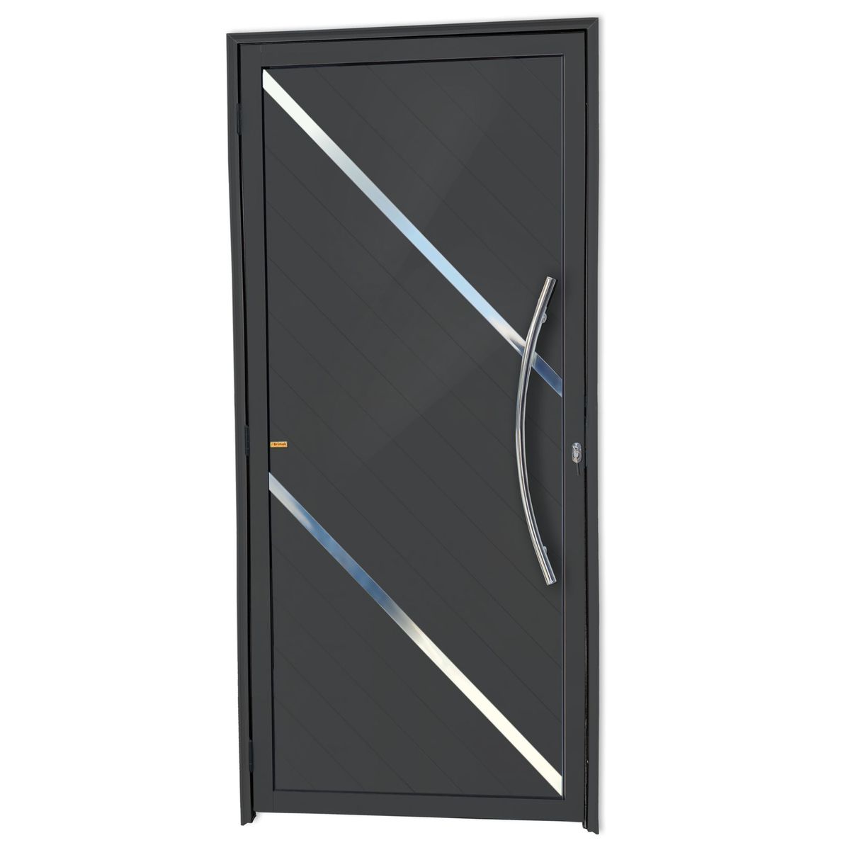 Porta Lambri e Friso Alumínio Cinza Direita 210x90x4,6cm Duna, marca Brimak - Foto Principal