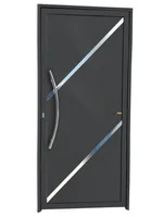 Porta Lambri e Friso Alumínio Cinza Esquerda 210x90x4,6cm Duna