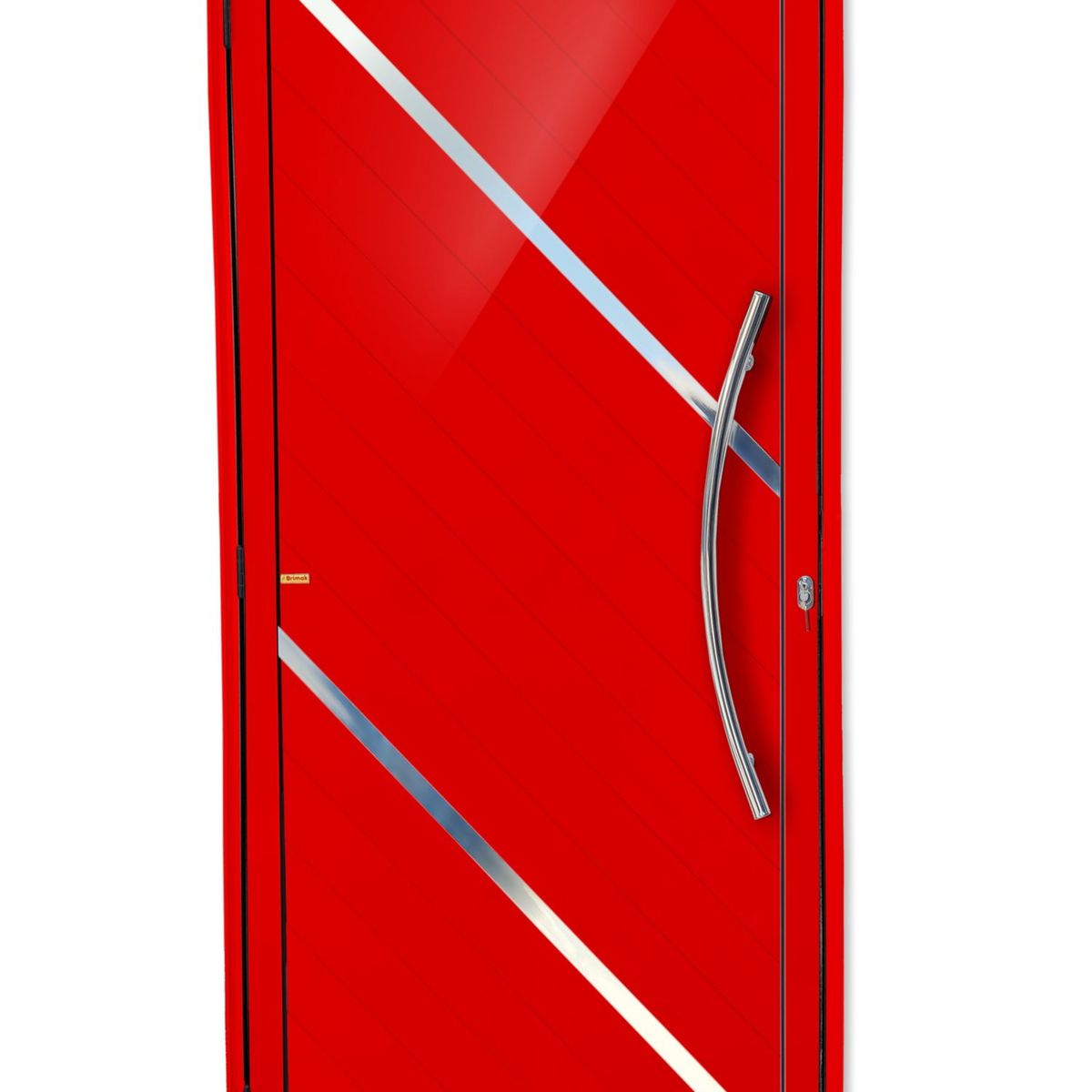 Porta Lambri e Friso Alumínio Vermelho Direita 210x90x4,6cm Duna, marca Brimak - Foto Principal