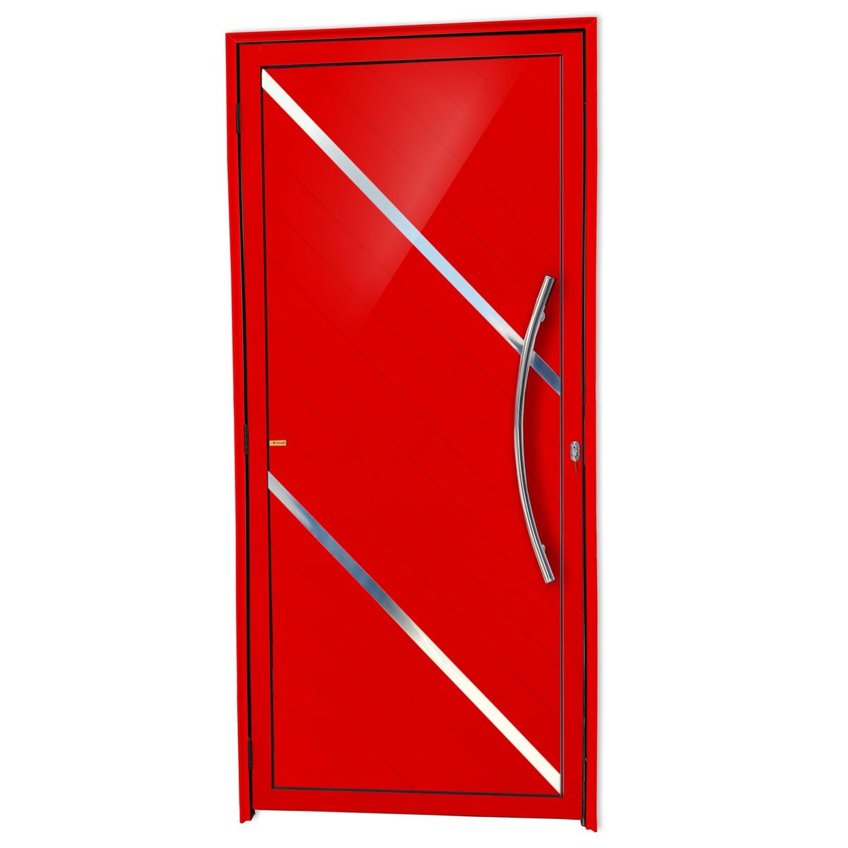 Porta Lambri e Friso Alumínio Vermelho Direita 210x90x4,6cm Duna, marca Brimak - Foto Principal