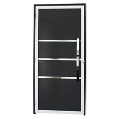Porta Lambri e Friso Alumínio Mix Preto Direita 210x100x4,6cm Evolution