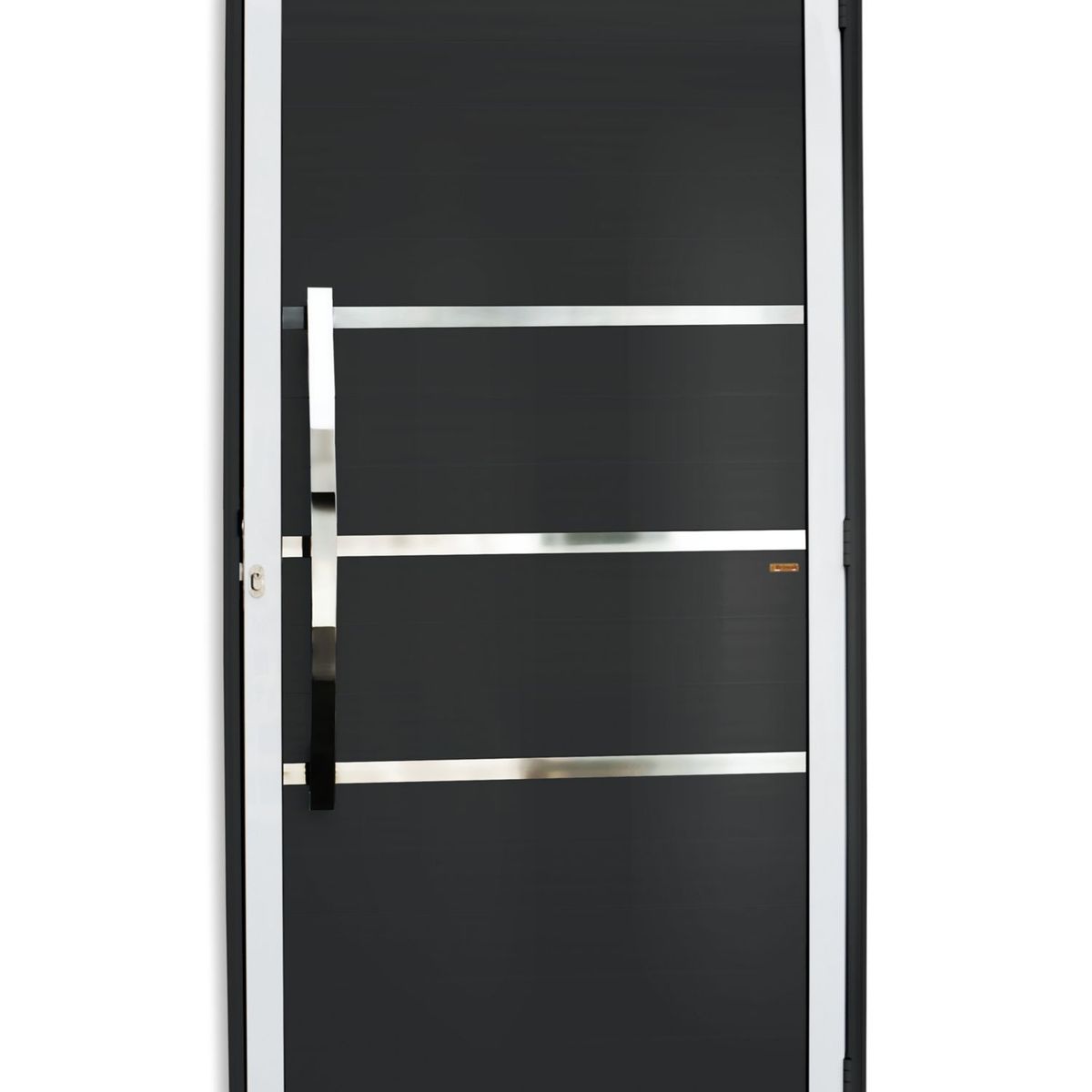 Porta Lambri e Friso Alumínio Mix Preto Esquerda 210x100x4,6cm Evolution, marca Brimak - Foto Principal