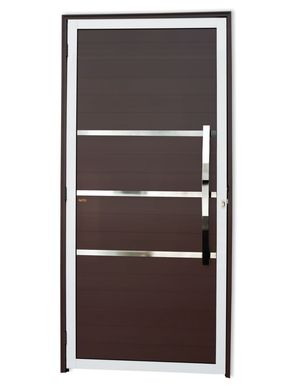 Porta Lambri e Friso Alumnio Mix Corten Direita 210x100x4,6cm Evolution