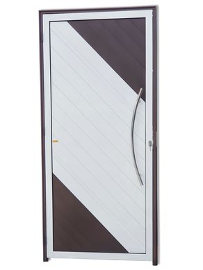 Porta Lambri Puxador Alumnio Mix Corten Direita 210x90x4,6cm Savana