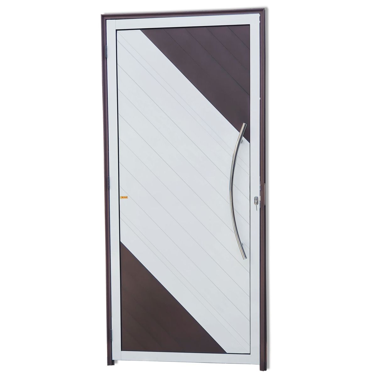 Porta Lambri Puxador Alumínio Mix Corten Direita 210x90x4,6cm Savana, marca Brimak - Foto Principal