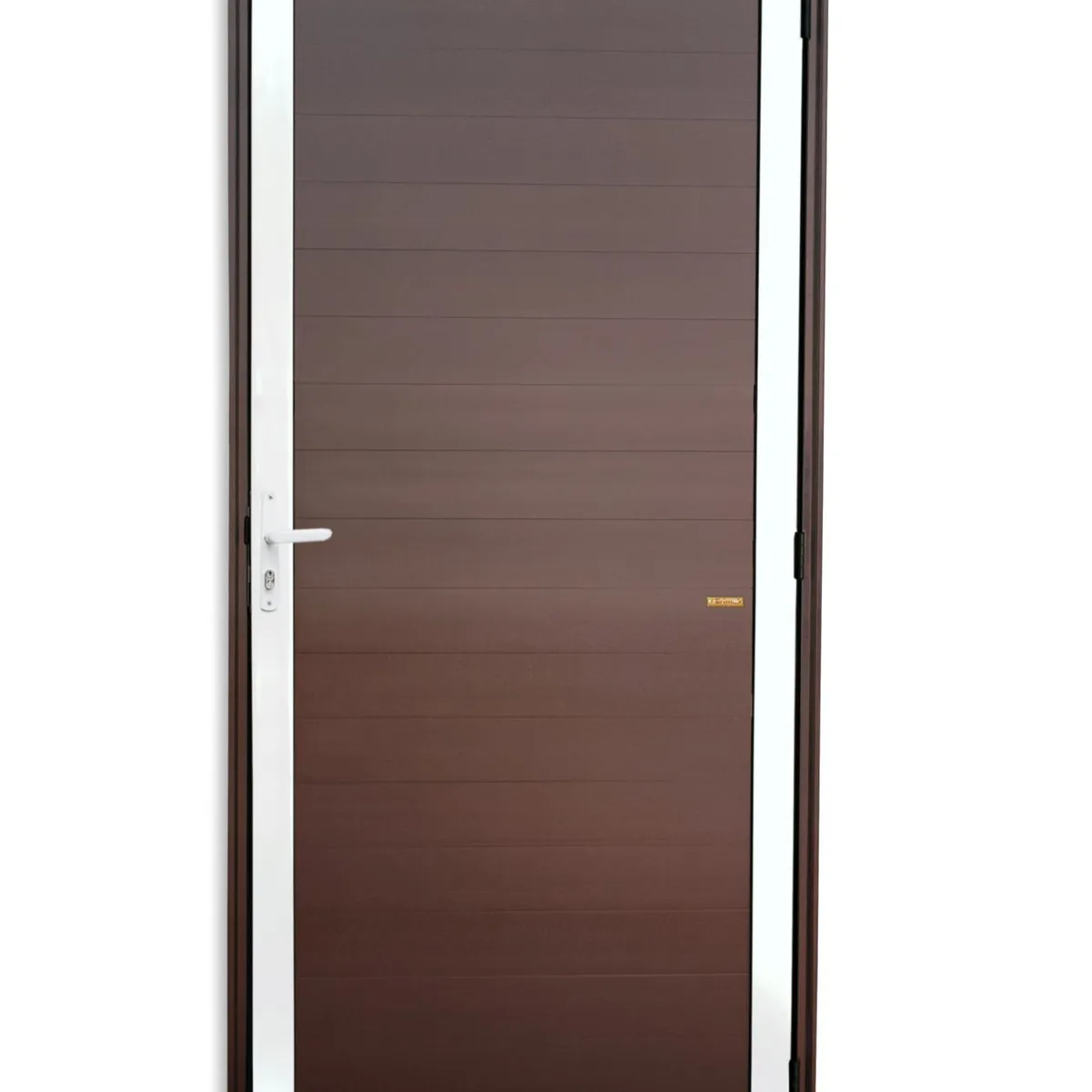 Porta Lambri Fechadura Alumínio Mix Corten Esquerda 210x90x4,6cm Super 25, marca Brimak - Foto Principal