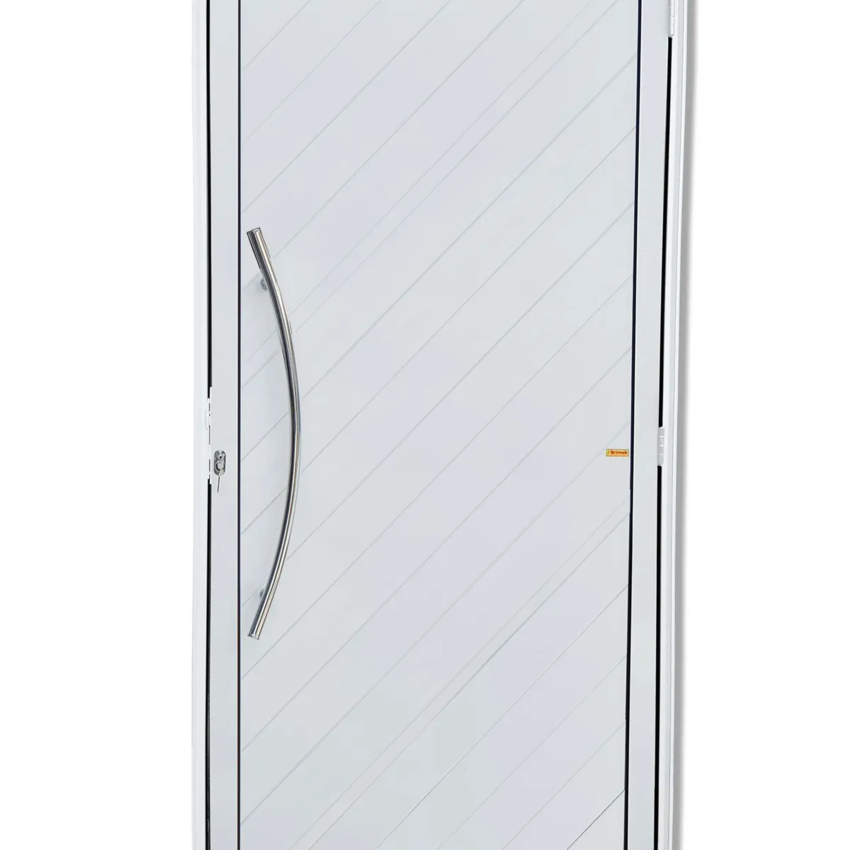 Porta Lambri Puxador Alumínio Branco Esquerda 210x100x4,6cm Savana, marca Brimak - Foto Principal