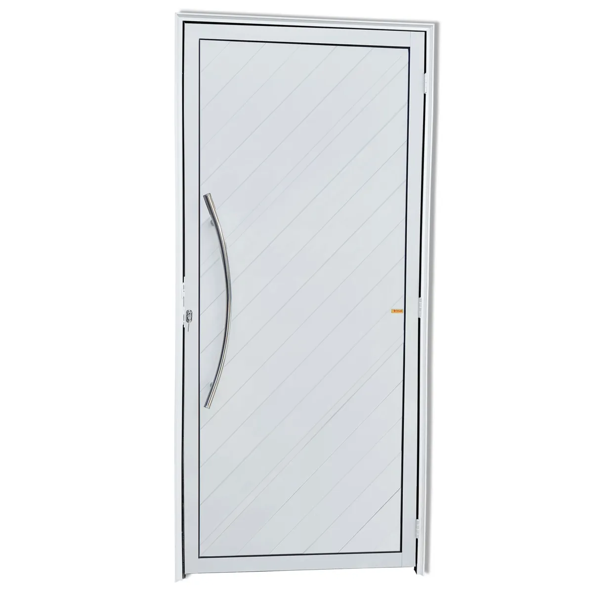 Porta Lambri Puxador Alumínio Branco Esquerda 210x100x4,6cm Savana, marca Brimak - Foto Principal