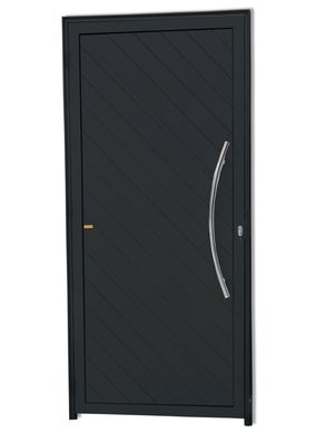 Porta Lambri Puxador Alumnio Preto Direita 210x100x4,6cm Savana