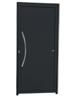 Porta Lambri Puxador Alumnio Preto Esquerda 210x100x4,6cm Savana