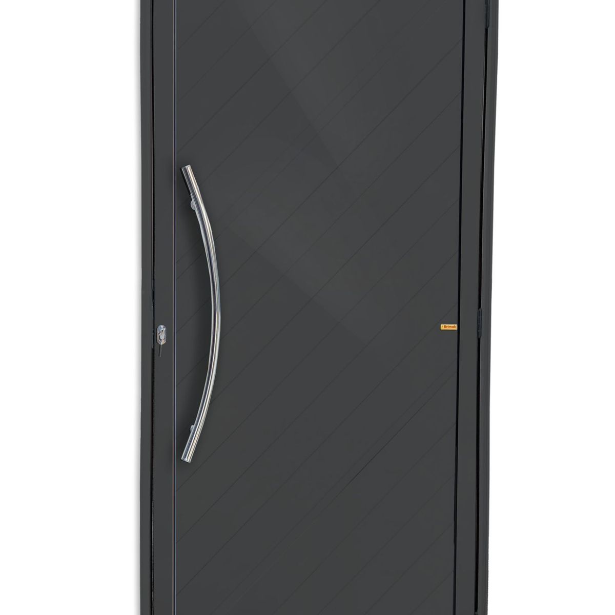 Porta Lambri Puxador Alumínio Cinza Esquerda 210x100x4,6cm Savana, marca Brimak - Foto Principal