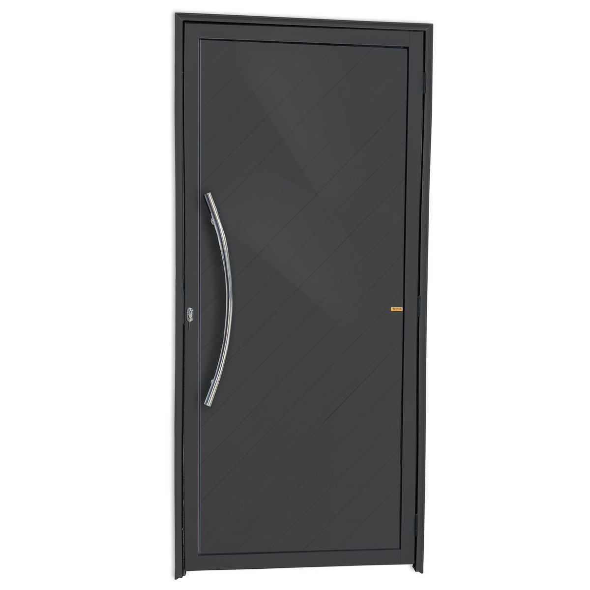 Porta Lambri Puxador Alumínio Cinza Esquerda 210x100x4,6cm Savana, marca Brimak - Foto Principal