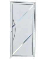 Porta Lambri e Friso Alumínio Branco Esquerda 210x100x4,6cm Duna