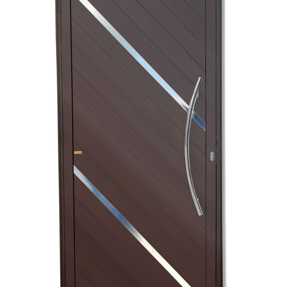 Porta Lambri e Friso Alumínio Corten Direita 210x100x4,6cm Duna, marca Brimak - Foto Principal