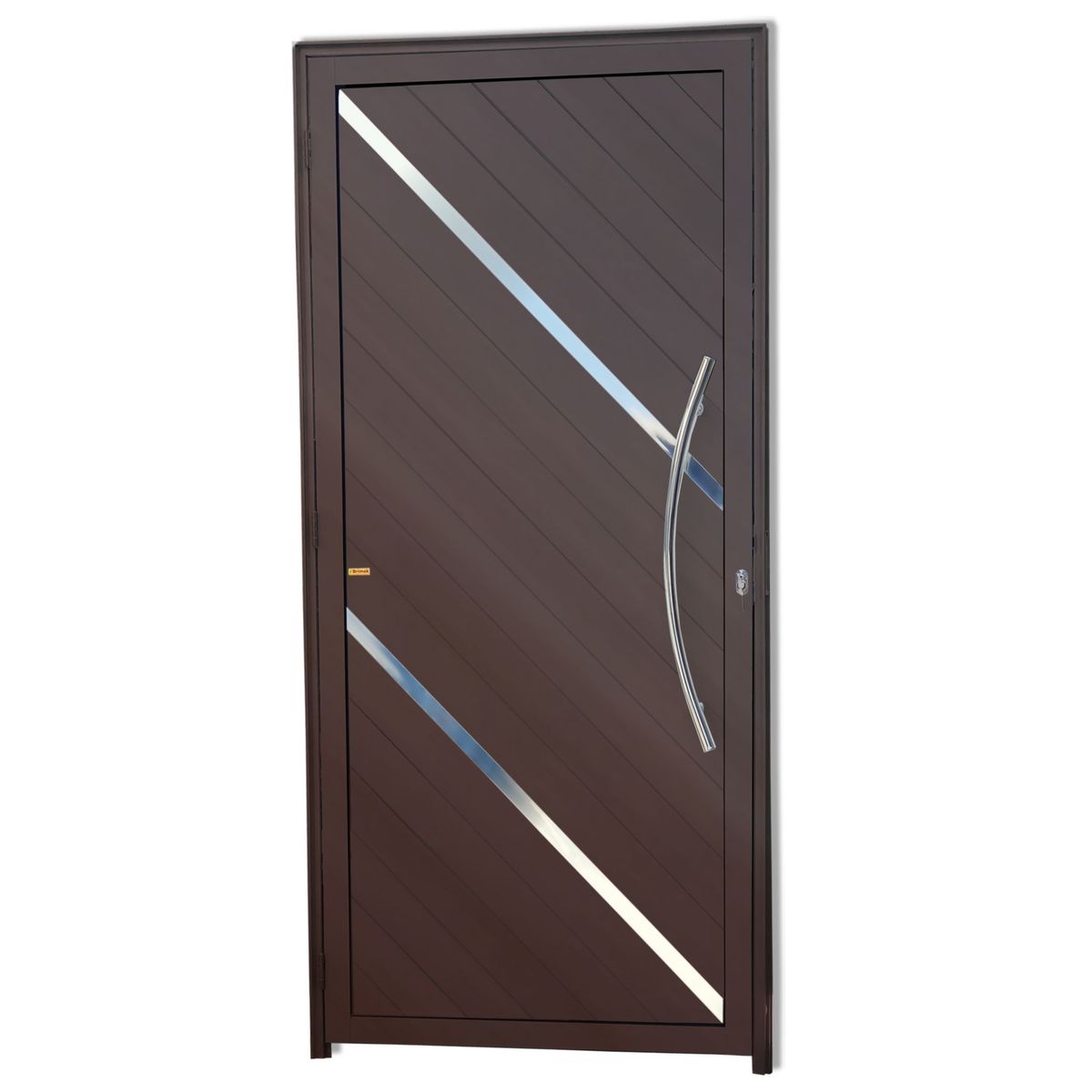 Porta Lambri e Friso Alumínio Corten Direita 210x100x4,6cm Duna, marca Brimak - Foto Principal