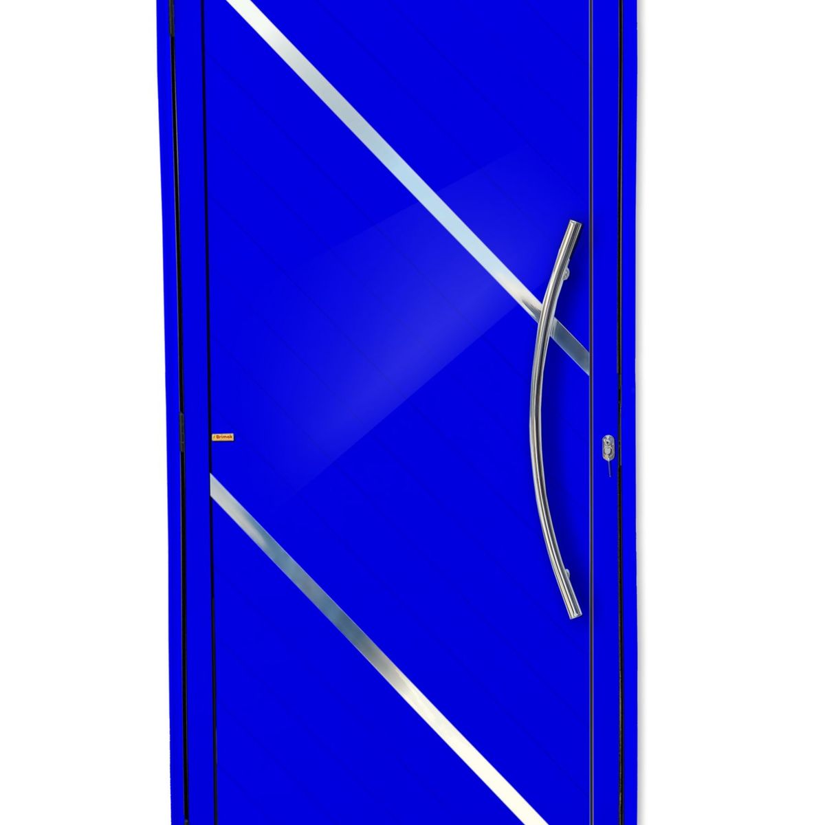 Porta Lambri e Friso Alumínio Azul Direita 210x100x4,6cm Duna, marca Brimak - Foto Principal