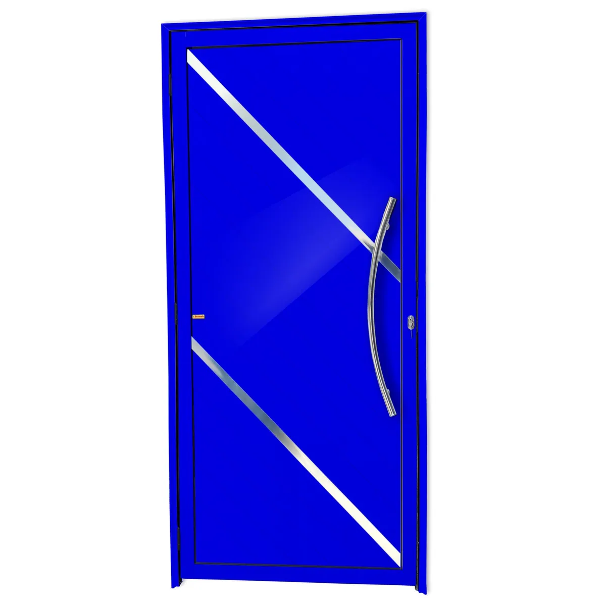 Porta Lambri e Friso Alumínio Azul Direita 210x100x4,6cm Duna, marca Brimak - Foto Principal