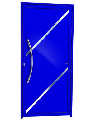 Porta Lambri e Friso Alumnio Azul Esquerda 210x100x4,6cm Duna