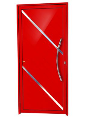 Porta Lambri e Friso Alumnio Vermelho Direita 210x100x4,6cm Duna