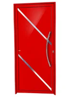 Porta Lambri e Friso Alumínio Vermelho Direita 210x100x4,6cm Duna