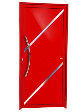 Porta Lambri e Friso Alumnio Vermelho Esquerda 210x100x4,6cm Duna