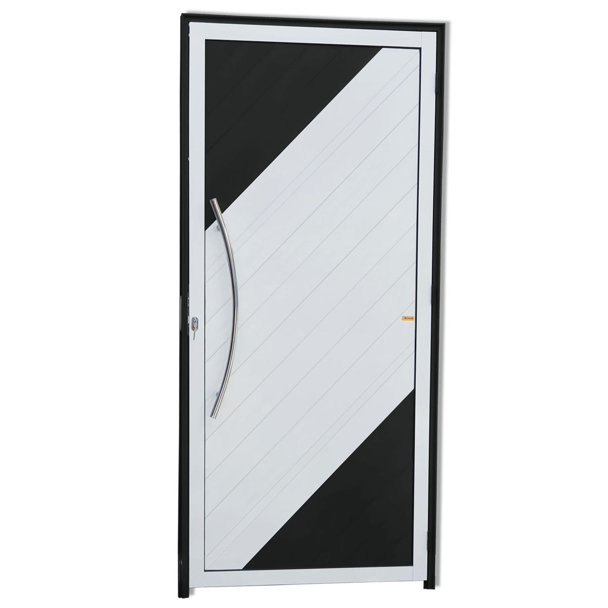 Porta Lambri Puxador Alumínio Mix Preto Esquerda 210x100x4,6cm Savana, marca Brimak - Foto Principal