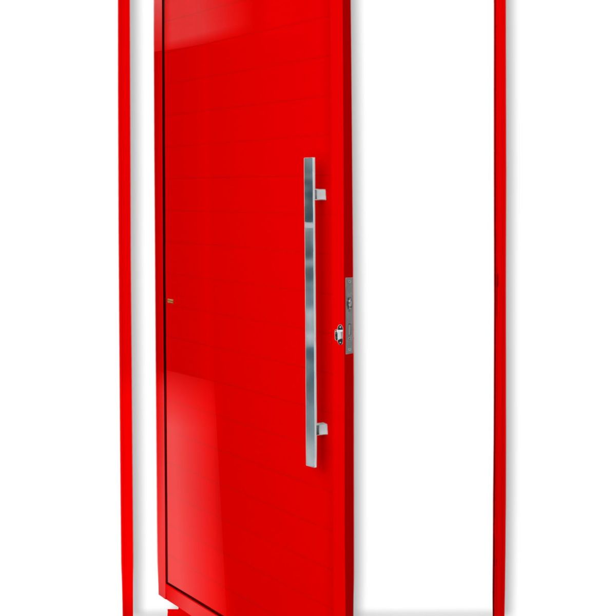 Porta Pivotante Alumínio Vermelho Direita 210x120x4,6cm Super 25, marca Brimak - Foto Principal