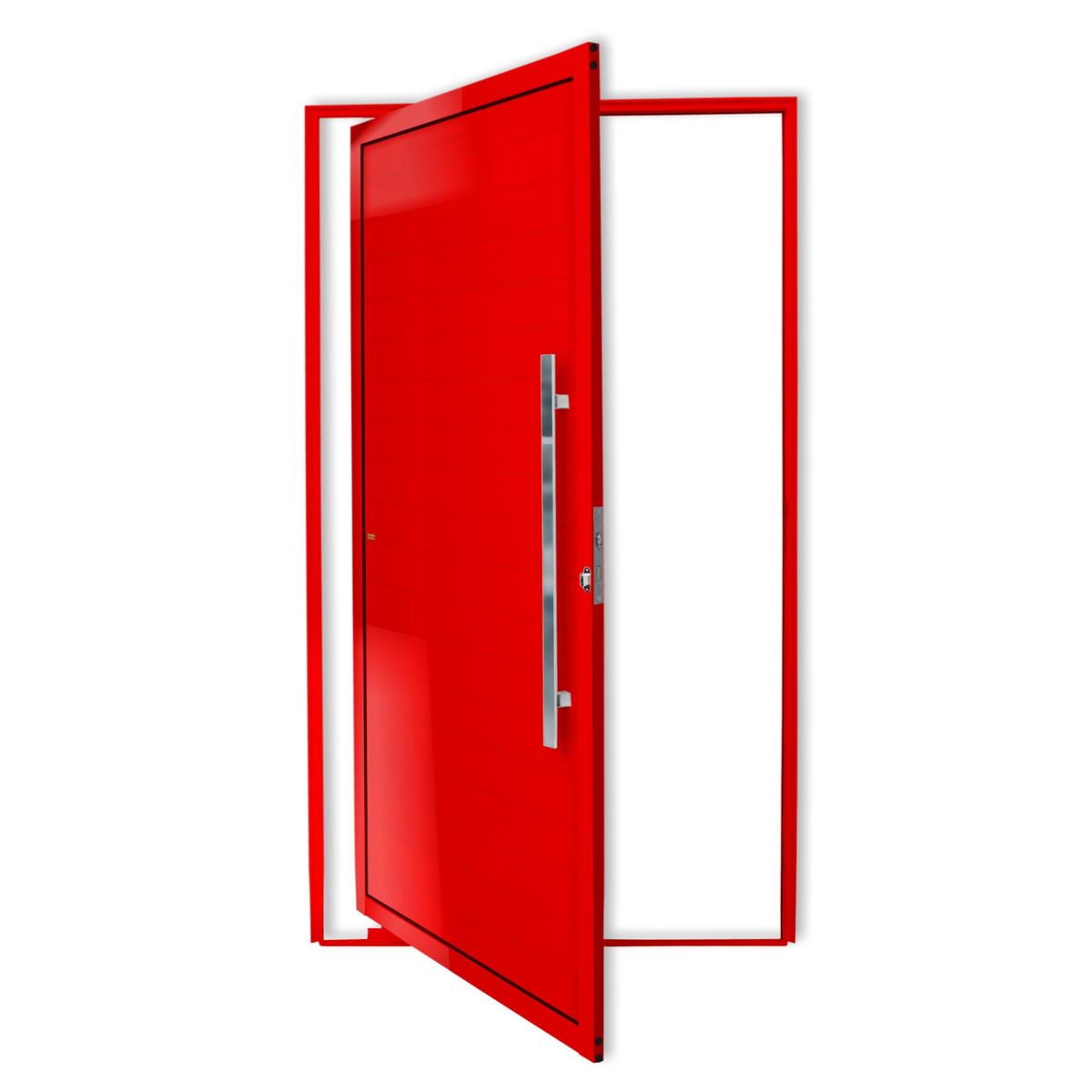 Porta Pivotante Alumínio Vermelho Direita 210x120x4,6cm Super 25, marca Brimak - Foto Principal