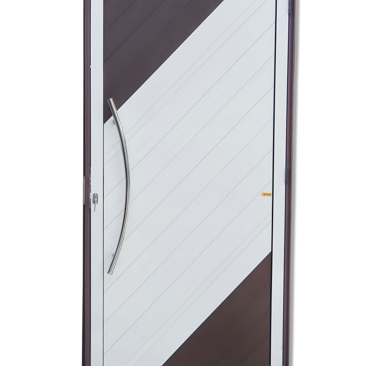 Porta Lambri Puxador Alumínio Mix Corten Esquerda 210x100x4,6cm Savana, marca Brimak - Foto Principal