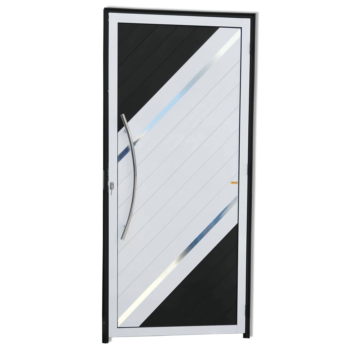 Porta Lambri e Friso Alumínio Mix Preto Esquerda 210x100x4,6cm Duna, marca Brimak - Foto Principal