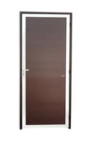 Porta Lambri Fechadura Alumínio Mix Corten Esquerda 210x100x4,6cm Super 25