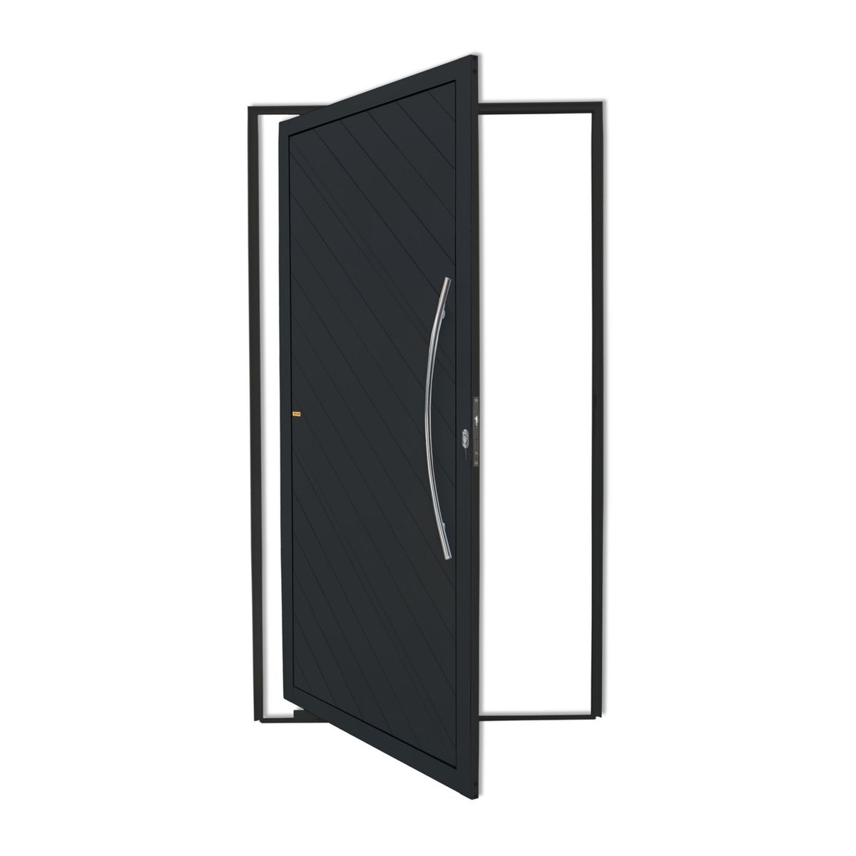 Porta Pivotante Alumínio Preto Direita 210x100x4,6cm Savana, marca Brimak - Foto Principal