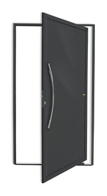 Porta Pivotante Alumnio Cinza Esquerda 210x100x4,6cm Savana