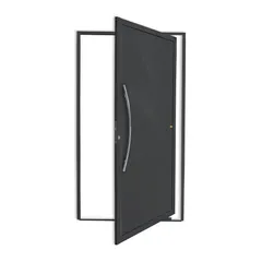 Porta Pivotante Alumínio Cinza Esquerda 210x100x4,6cm Savana