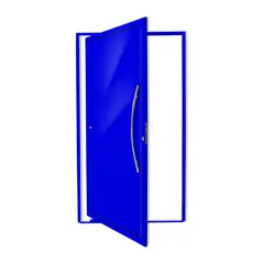Porta Pivotante Alumínio Azul Direita 210x100x4,6cm Savana