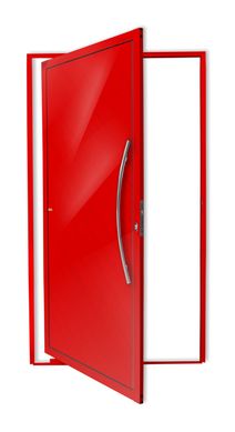 Porta Pivotante Alumnio Vermelho Direita 210x100x4,6cm Savana