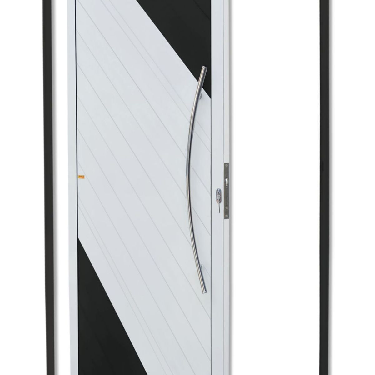 Porta Pivotante Alumínio Mix Preto Direita 210x100x4,6cm Savana, marca Brimak - Foto Principal