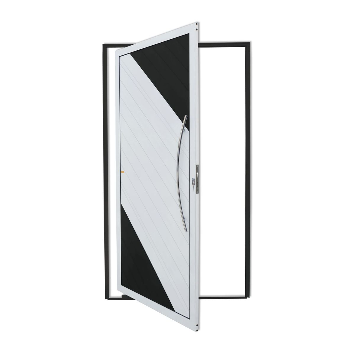 Porta Pivotante Alumínio Mix Preto Direita 210x100x4,6cm Savana, marca Brimak - Foto Principal