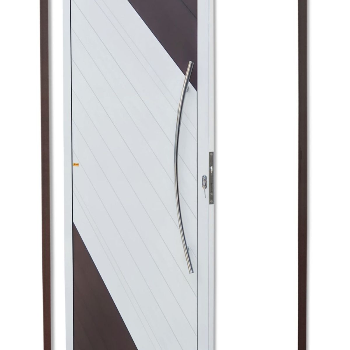 Porta Pivotante Alumínio Mix Corten Direita 210x100x4,6cm Savana, marca Brimak - Foto Principal