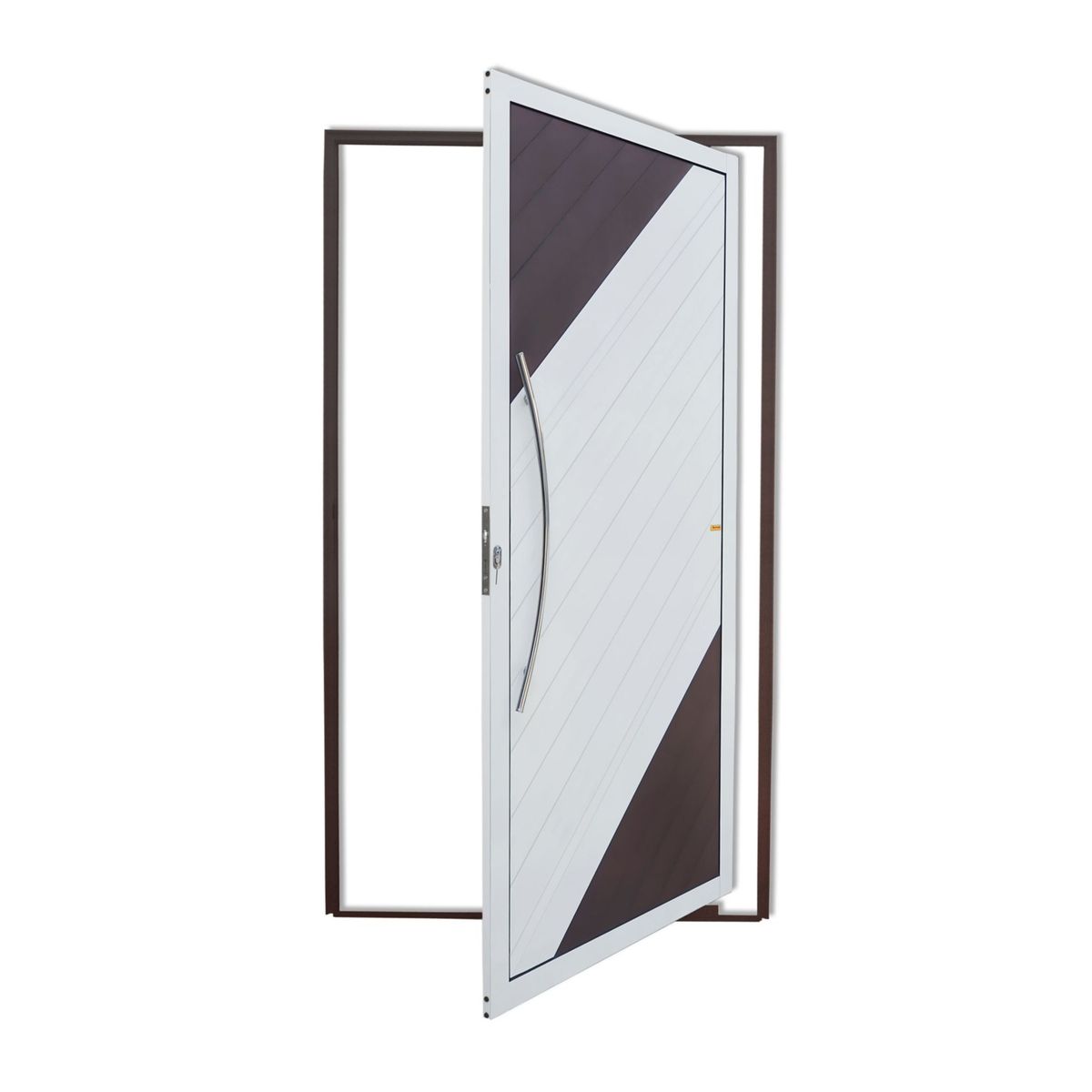 Porta Pivotante Alumínio Mix Corten Esquerda 210x100x4,6cm Savana, marca Brimak - Foto Principal