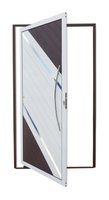 Porta Pivotante e Friso Alumínio Mix Corten Direita 210x100x4,6cm Duna