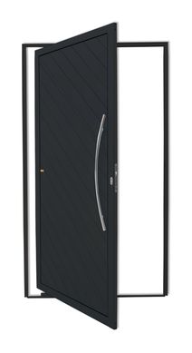 Porta Pivotante Alumnio Preto Direita 210x120x4,6cm Savana