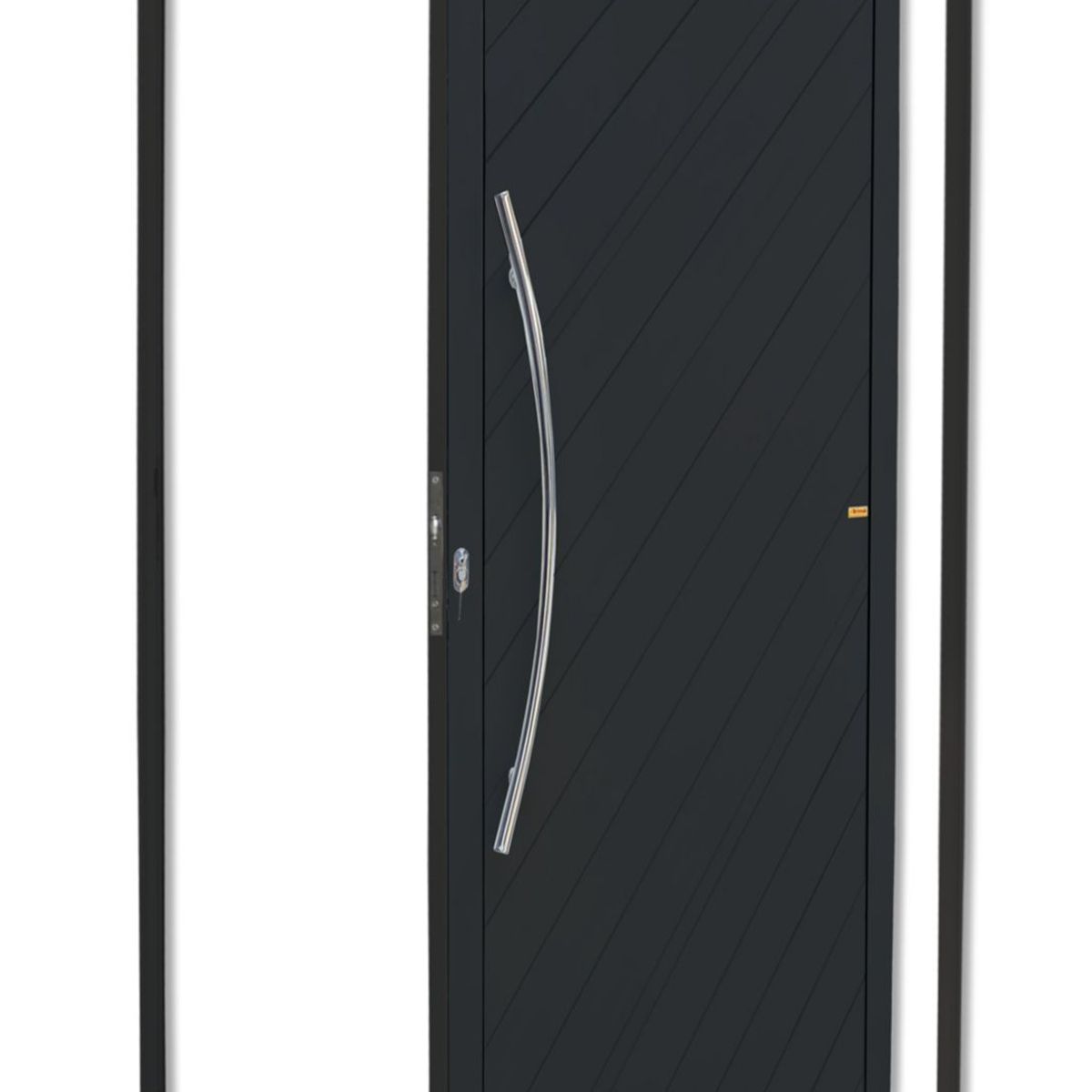 Porta Pivotante Alumínio Preto Esquerda 210x120x4,6cm Savana, marca Brimak - Foto Principal