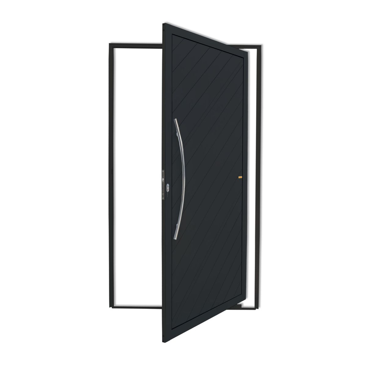Porta Pivotante Alumínio Preto Esquerda 210x120x4,6cm Savana, marca Brimak - Foto Principal