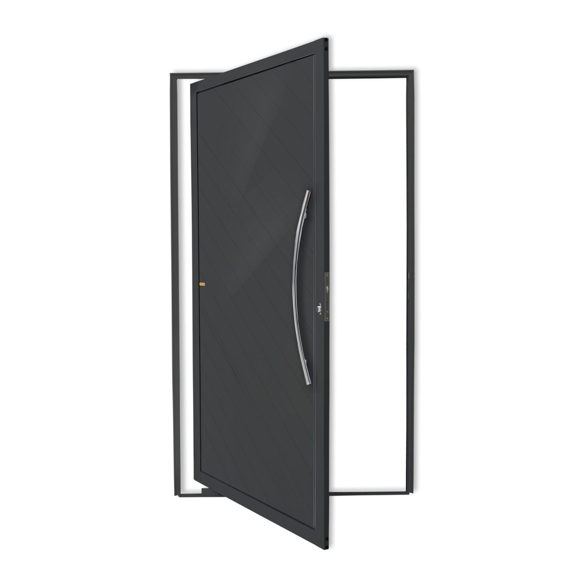 Porta Pivotante Alumínio Cinza Direita 210x120x4,6cm Savana, marca Brimak - Foto Principal