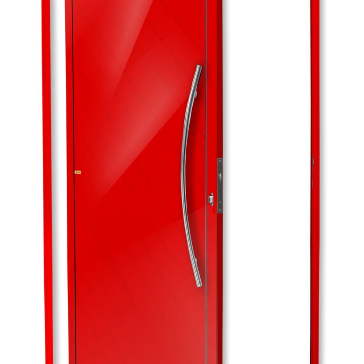 Porta Pivotante Alumínio Vermelho Direita 210x120x4,6cm Savana, marca Brimak - Foto Principal