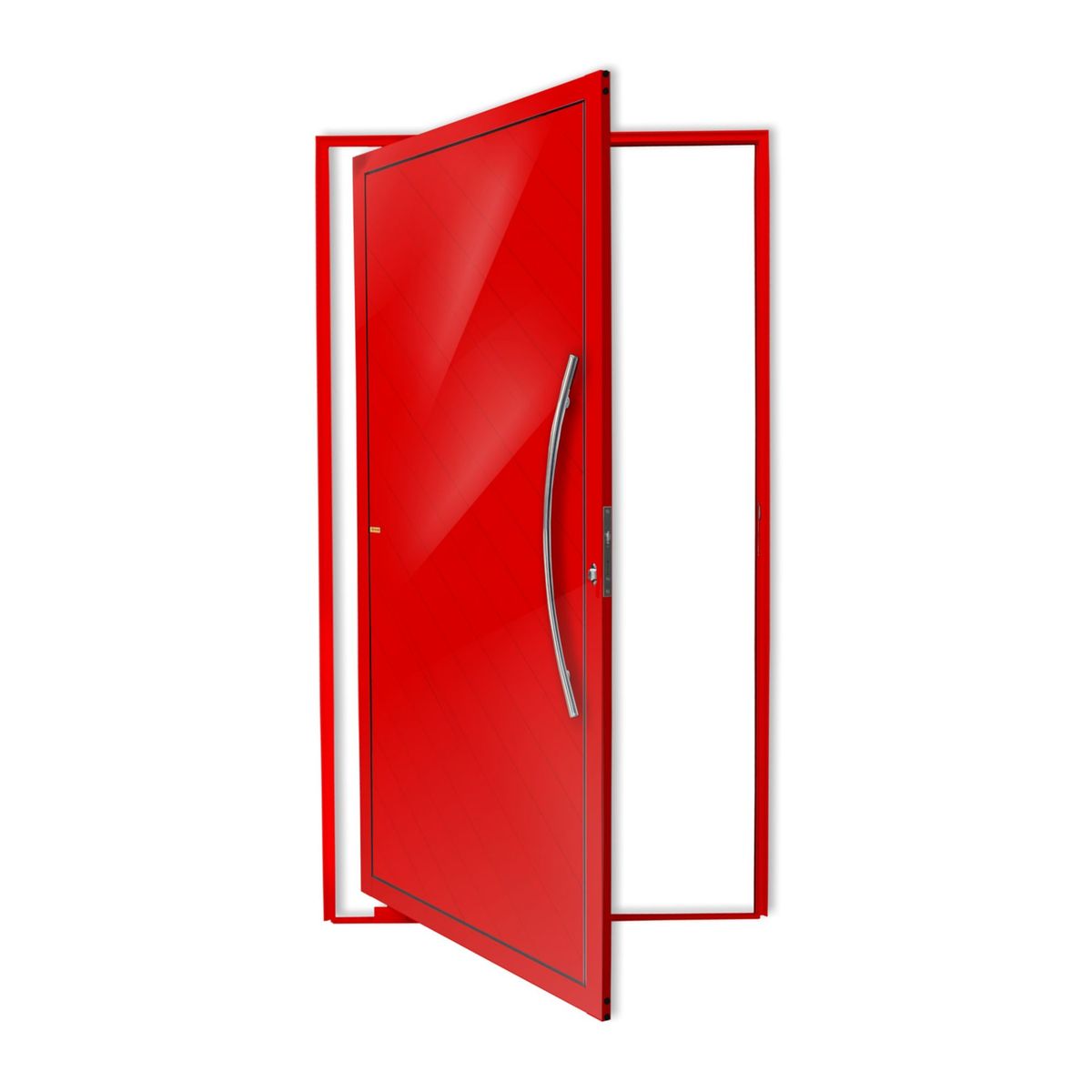 Porta Pivotante Alumínio Vermelho Direita 210x120x4,6cm Savana, marca Brimak - Foto Principal