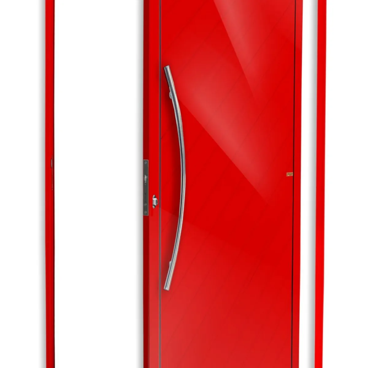 Porta Pivotante Alumínio Vermelho Esquerda 210x120x4,6cm Savana, marca Brimak - Foto Principal