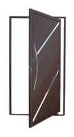 Porta Pivotante e Friso Alumínio Corten Esquerda 210x120x4,6cm Duna