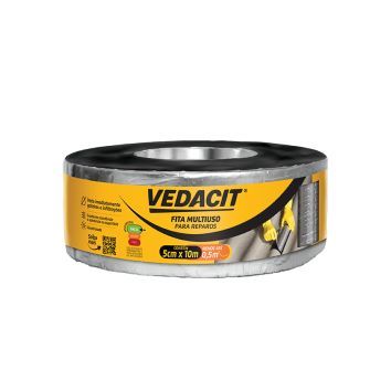 Vedacit Fita Asfaltica Aluminio Auto Adesiva Multiuso 05Cmx10Metros